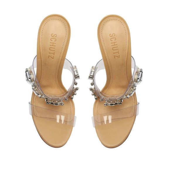 Schutzlaureen Embellished Flared Heel 
